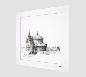 SANTIAGO DE COMPOSTELA CATHEDRAL – Art Print (White)